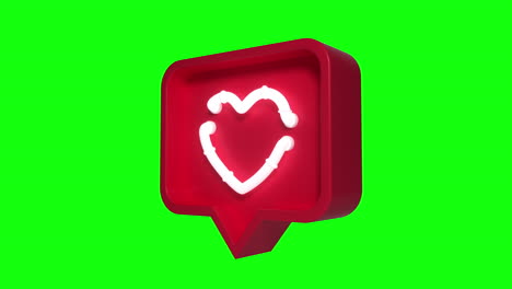 Social-media-heart-neon-count-on-green-screen